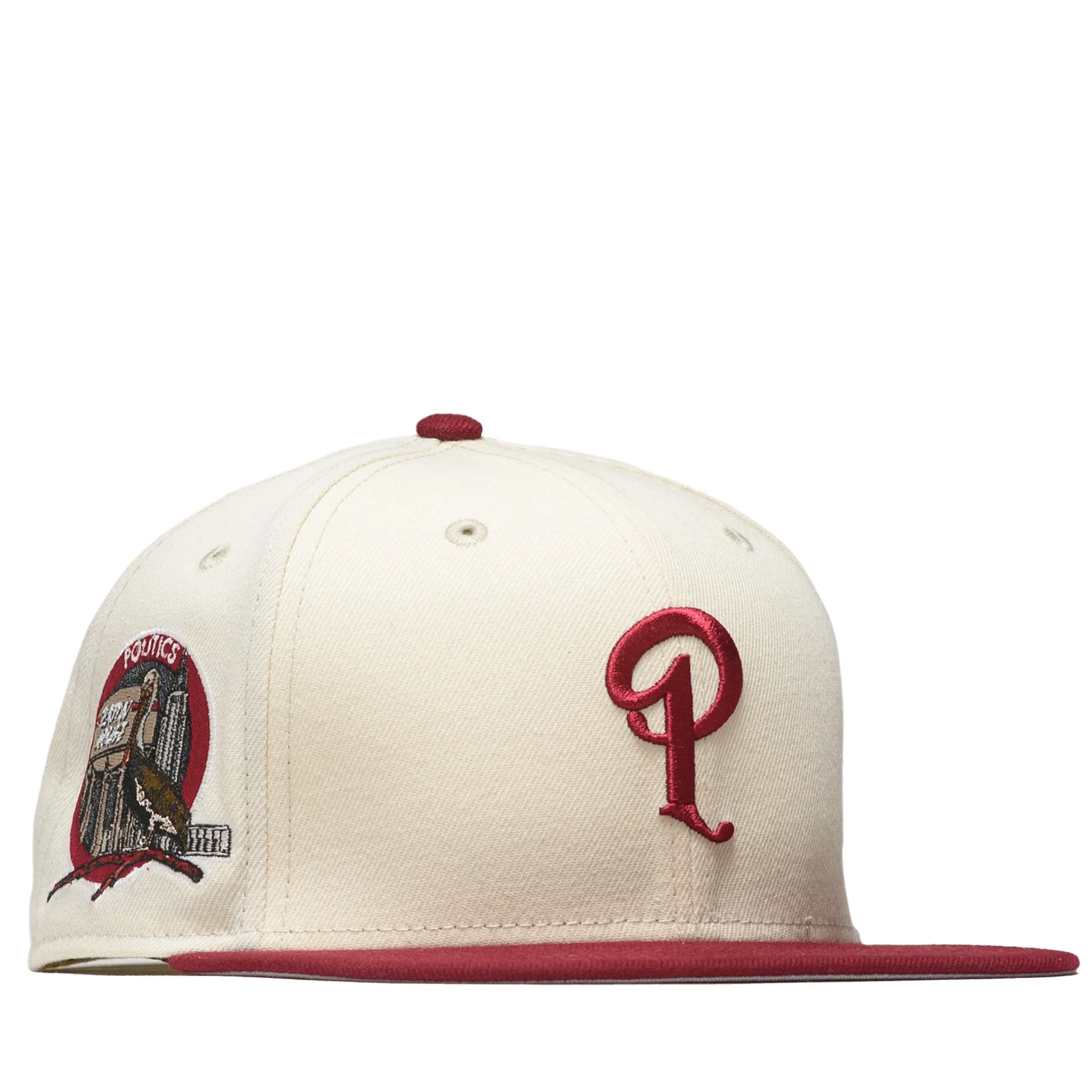 Politics x New Era City Series 59FIFTY Fitted Hat - Cream/Cardinal