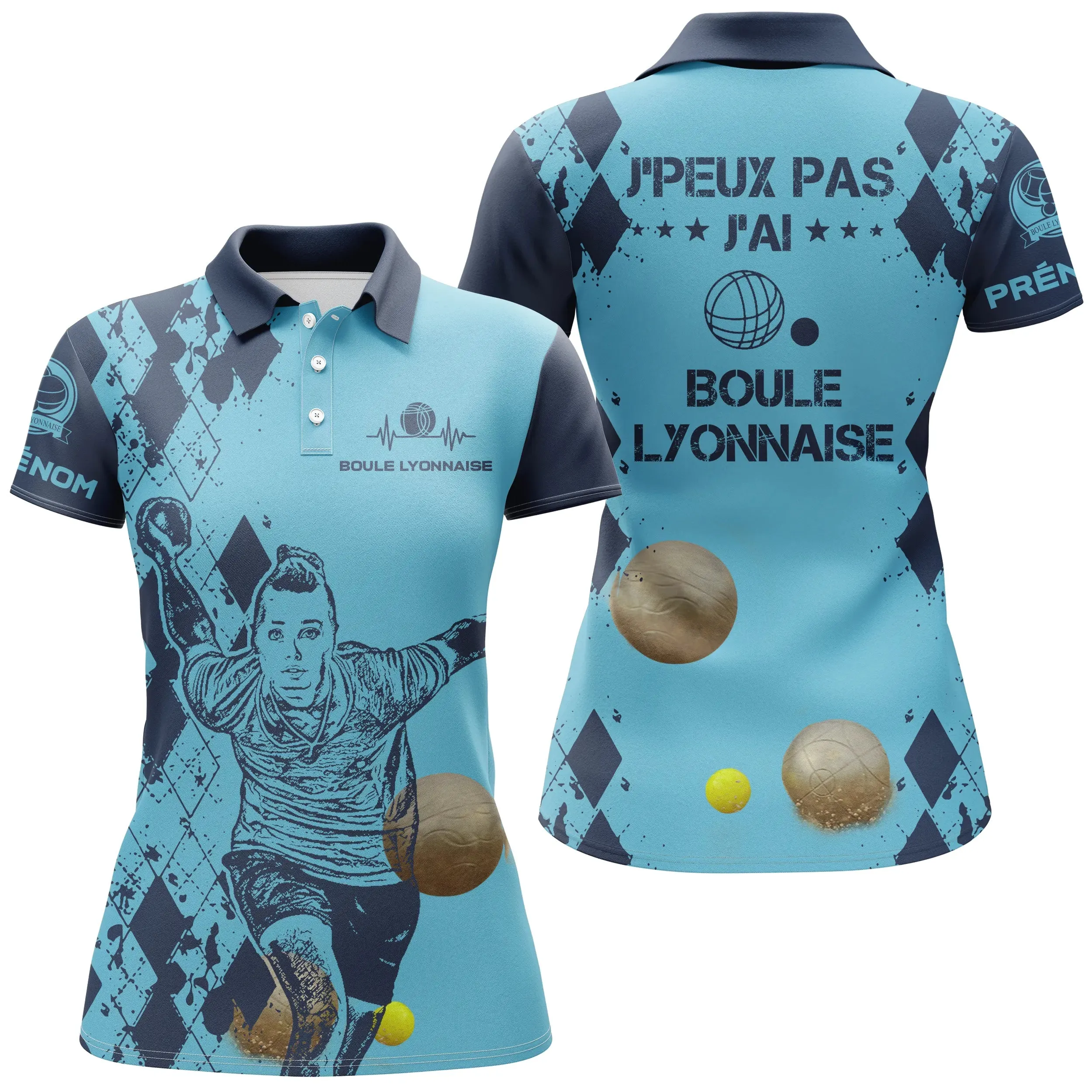 Customized Men's and Women's Polo Shirt, Funny Petanque Gift - CT03102336