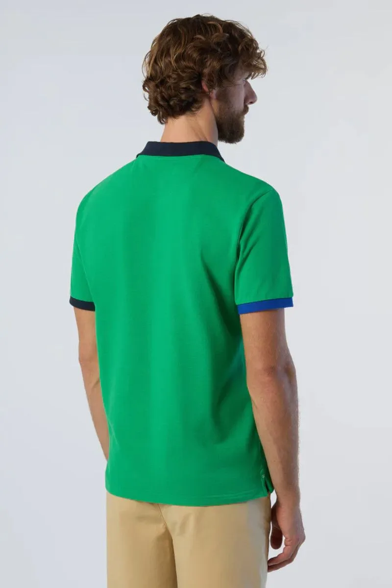 Polo in organic cotton for men in Green