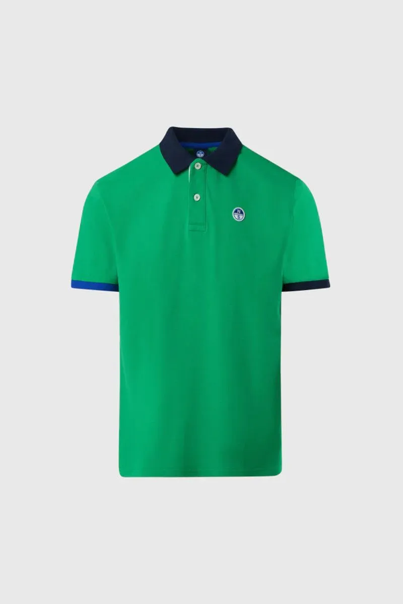 Polo in organic cotton for men in Green