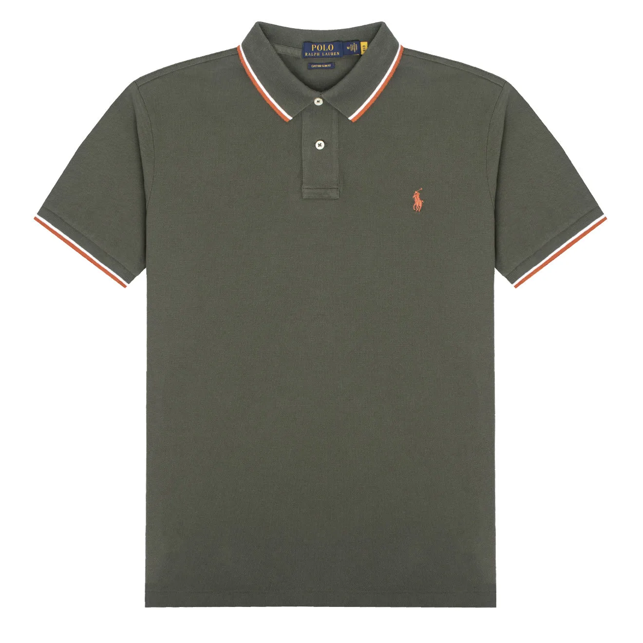 Polo Ralph Lauren Custom Slim Fit Mesh Tipped Polo Angler Green