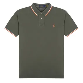 Polo Ralph Lauren Custom Slim Fit Mesh Tipped Polo Angler Green