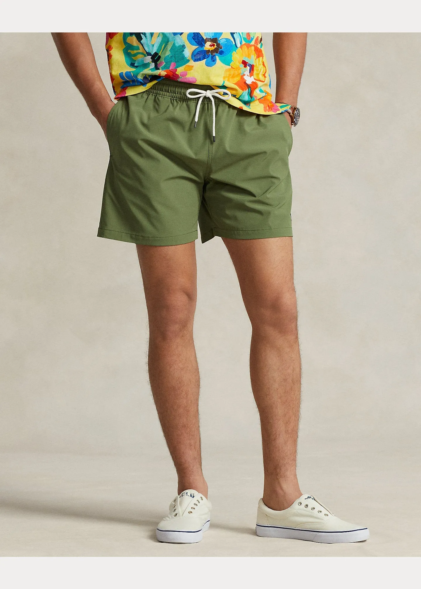 Polo Ralph Lauren Men's Classic Traveler Tree Green Swim Shorts