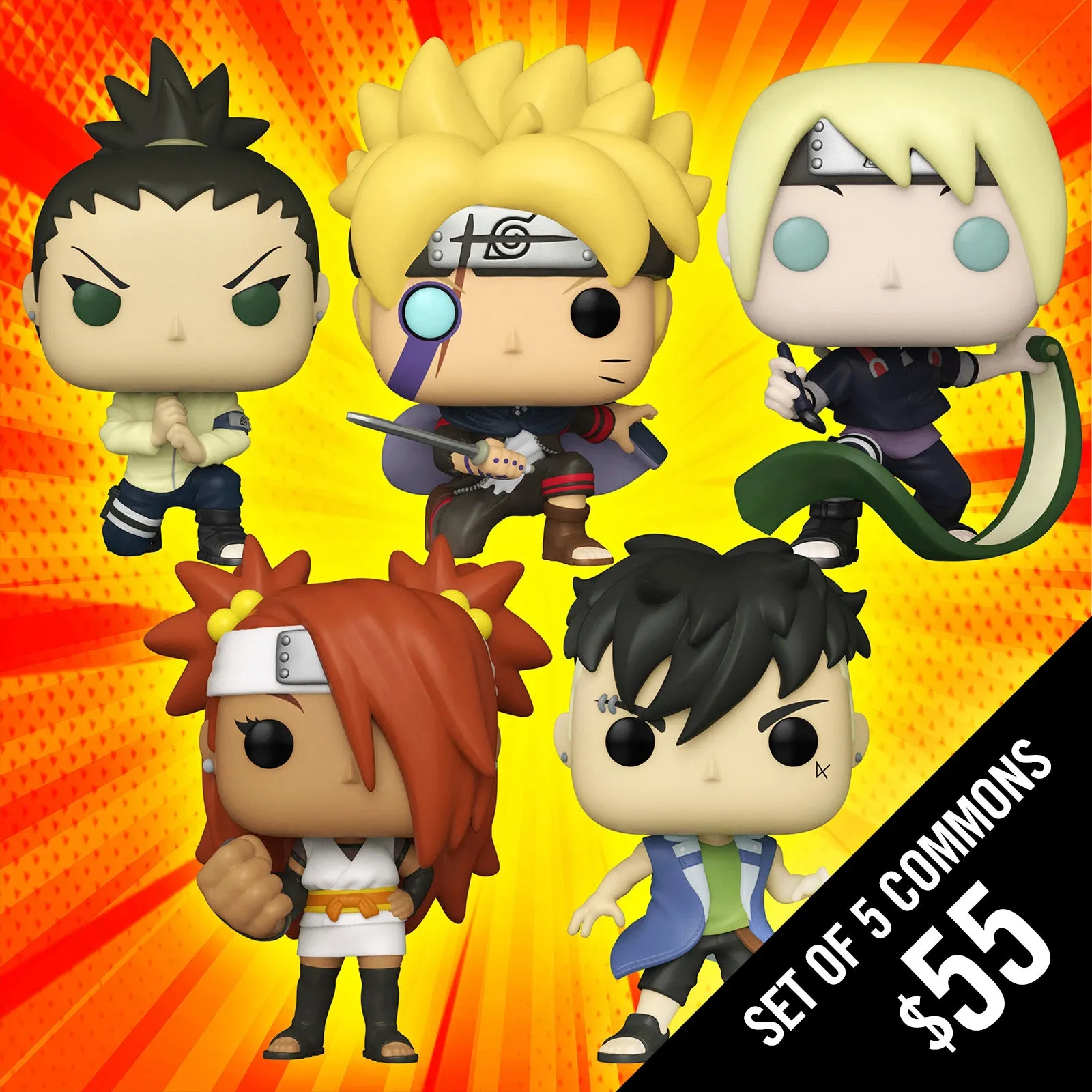 Pre-Order: Funko Pop! Boruto (Set of 5 Commons)