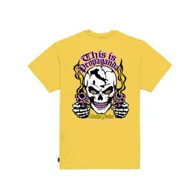 Propaganda FORCE AURORA PRTS723-113 Logo T-Shirt in Cotone GIALLO