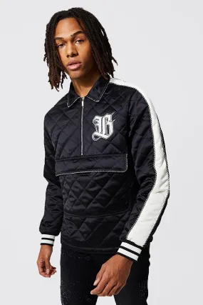 Quilted Satin Overhead Jacket