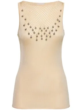 Rabanne   Embellished knit top 