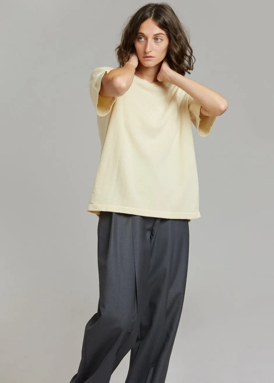 Raisa Knit Top - Custard