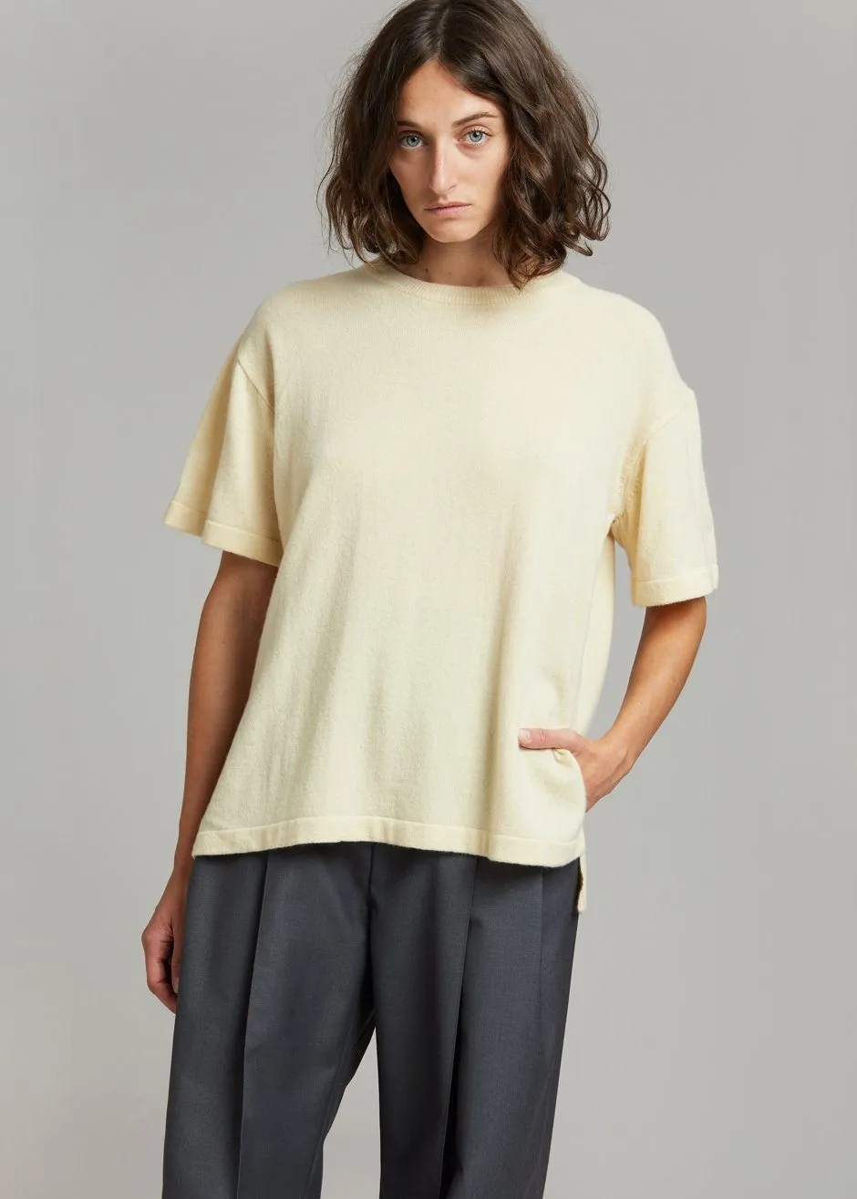 Raisa Knit Top - Custard