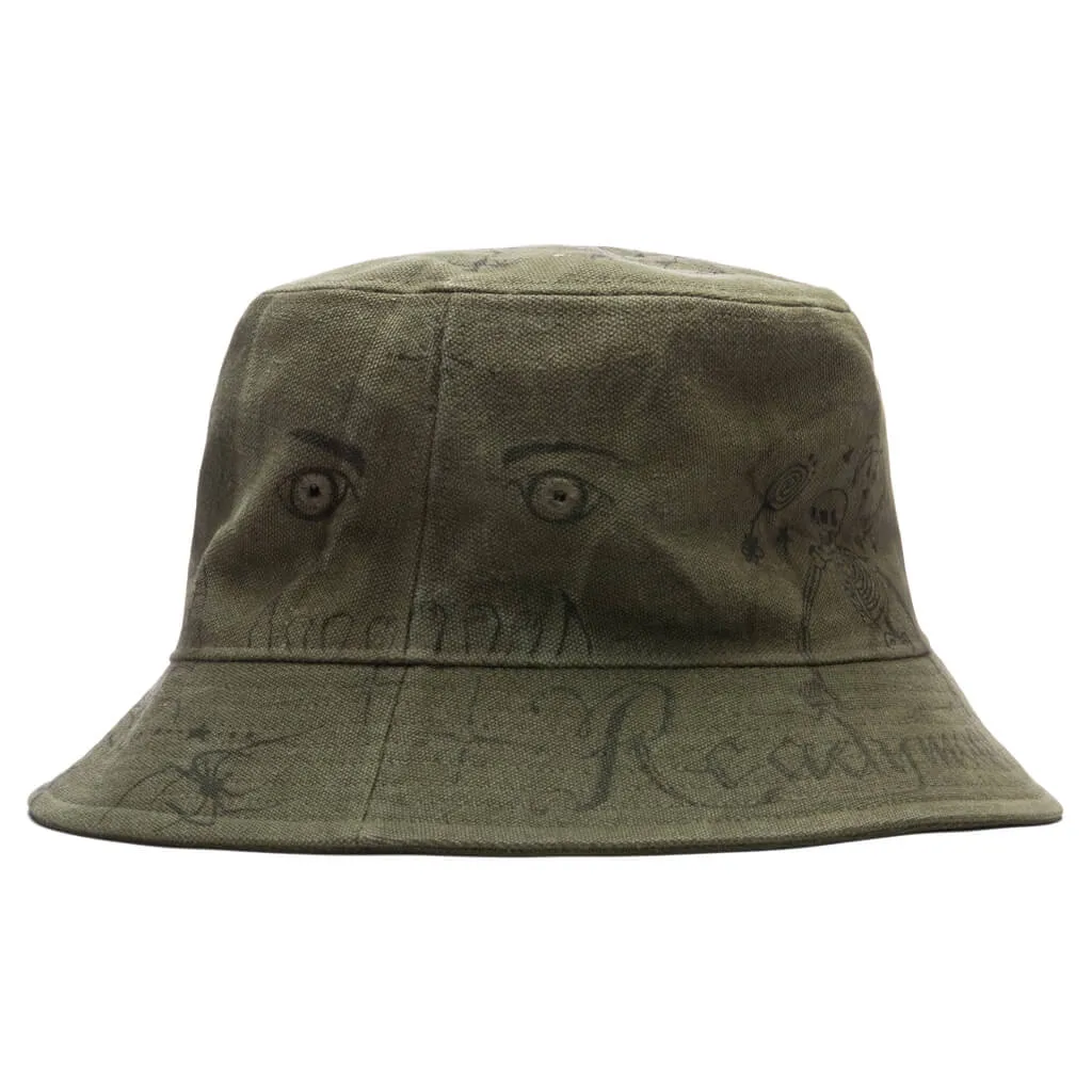 Green Tattoo Bucket Hat by Readymade x Dr. Woo