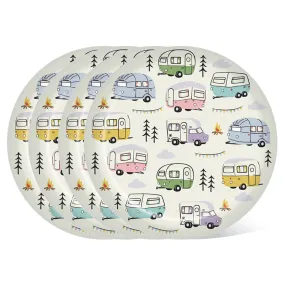 Recycled RPET Set of 4 Picnic Plates - Wildwood Caravan RPLAT01