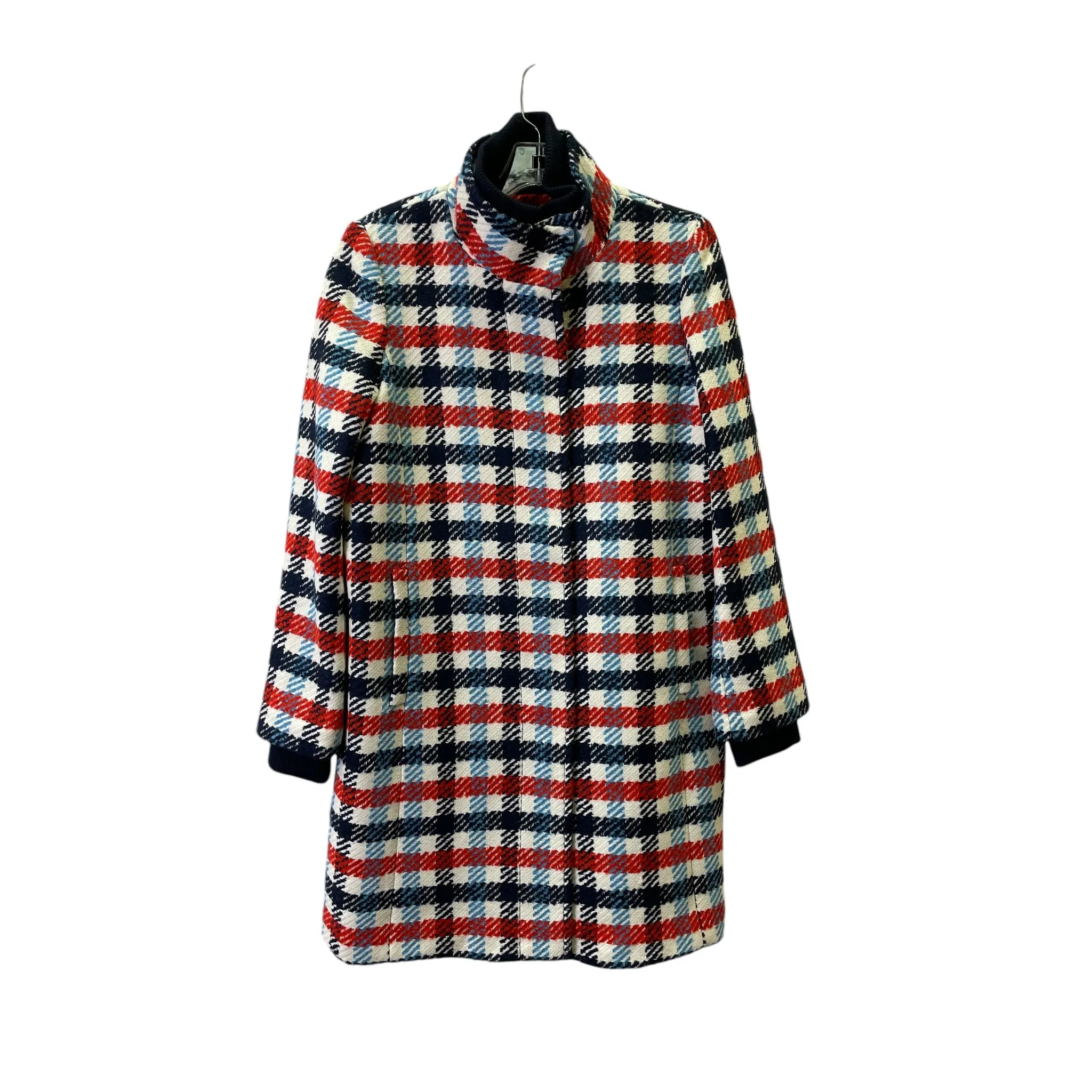 Red & White Coat Wool Size S Banana Republic.