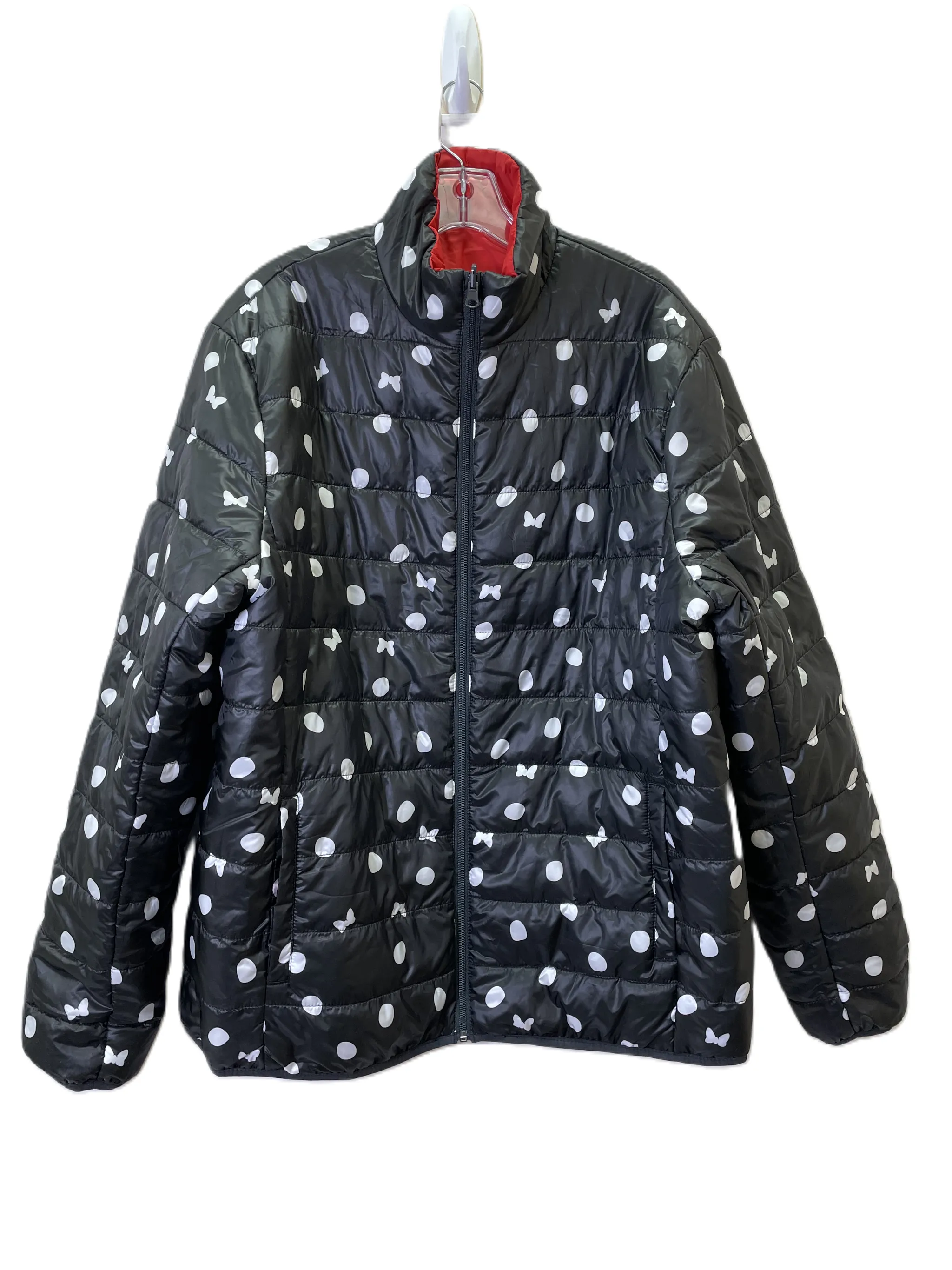 Red Disney Store Puffer Coat Quilted, Size L