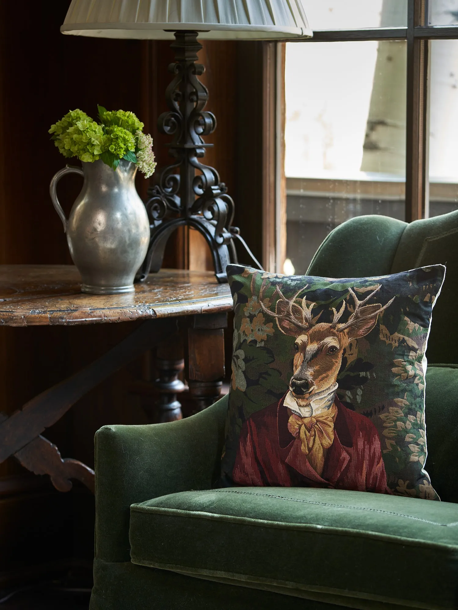 Red Jacket Stag Pillow