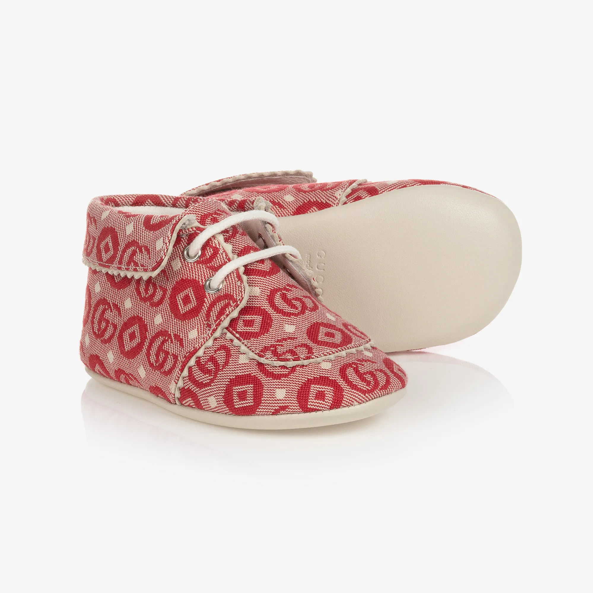 Red Logo Pre-Walker Moccasins