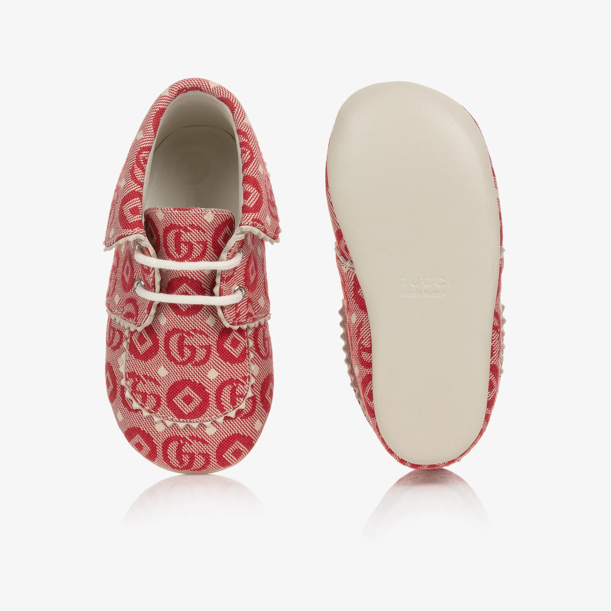 Red Logo Pre-Walker Moccasins