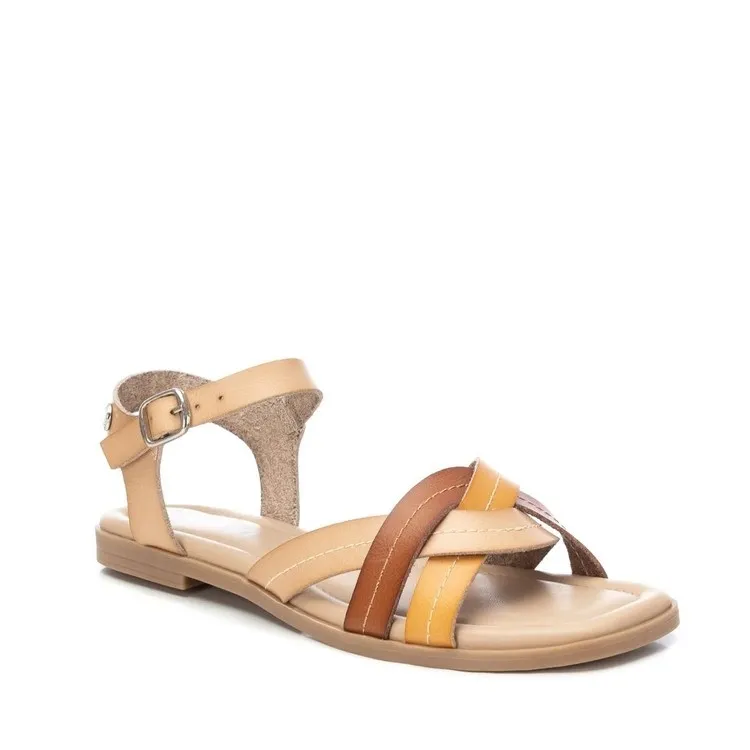 Flat Beige Sandals Refresh 171936 for Women