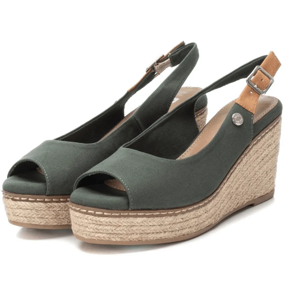 Refresh Ladies Khaki Slingback Wedge Sandals