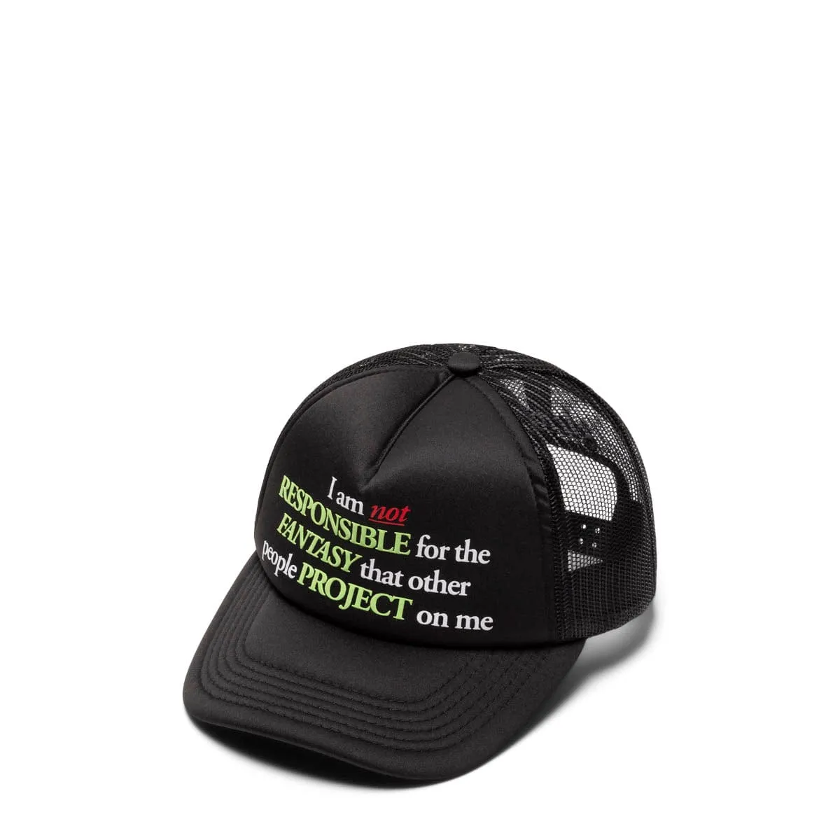 RESPONSIBLE TRUCKER HAT BLACK | Bodega