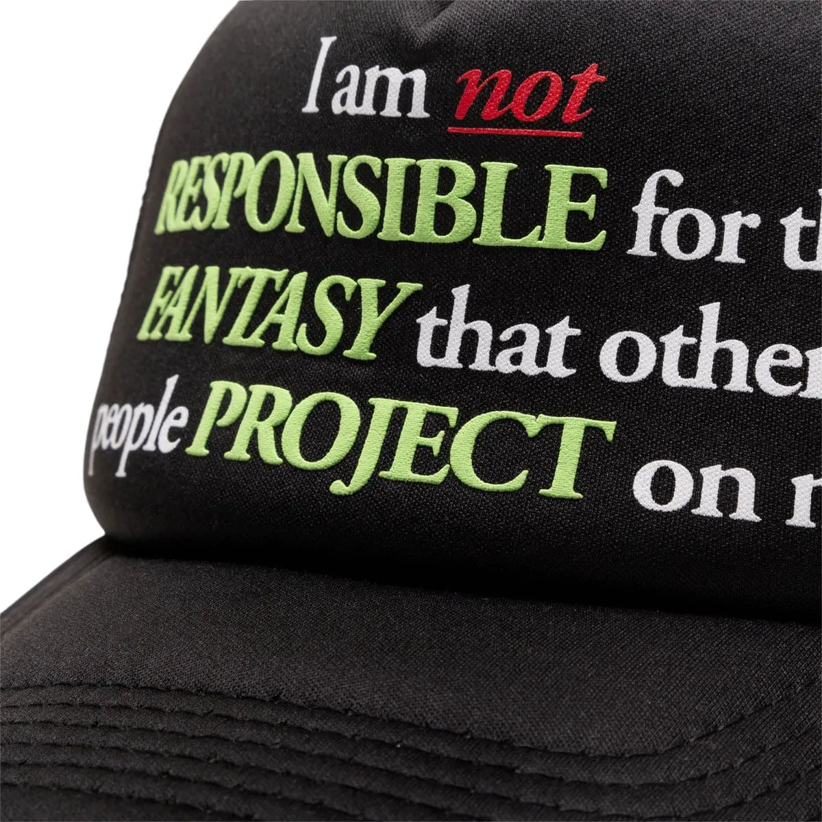 RESPONSIBLE TRUCKER HAT BLACK | Bodega