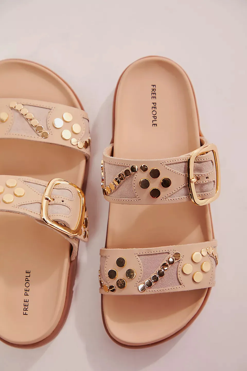 Reverly Studded Sandals - Plaster