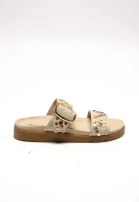 Reverly Studded Sandals - Plaster