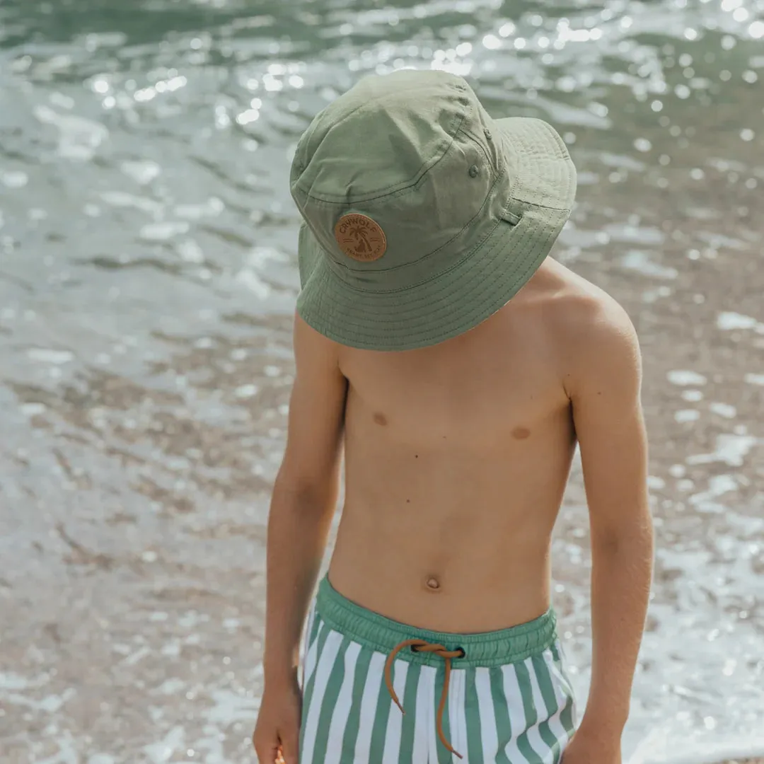 Reversible Bucket Hat || Coastal Stripe