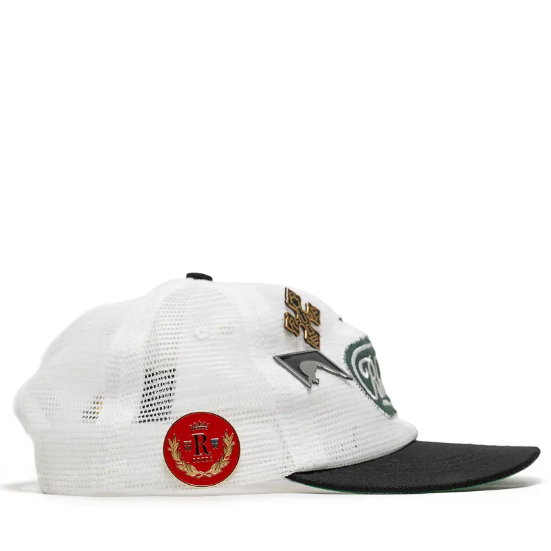 Rhude Patch Mesh Trucker Hat - White/Black