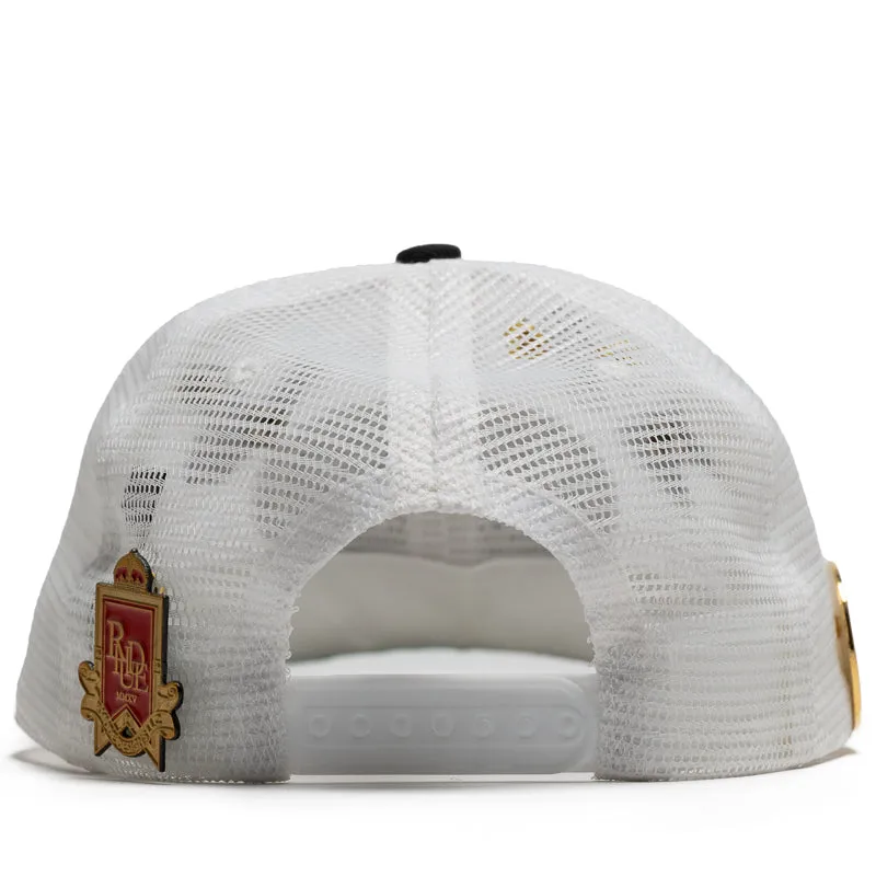 Rhude Patch Mesh Trucker Hat - White/Black