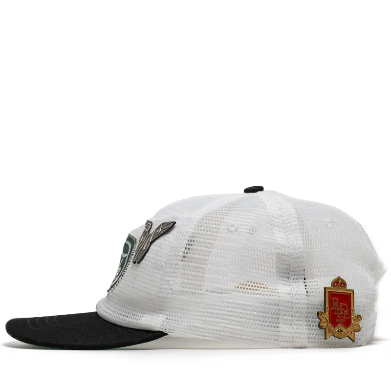 Rhude Patch Mesh Trucker Hat - White/Black