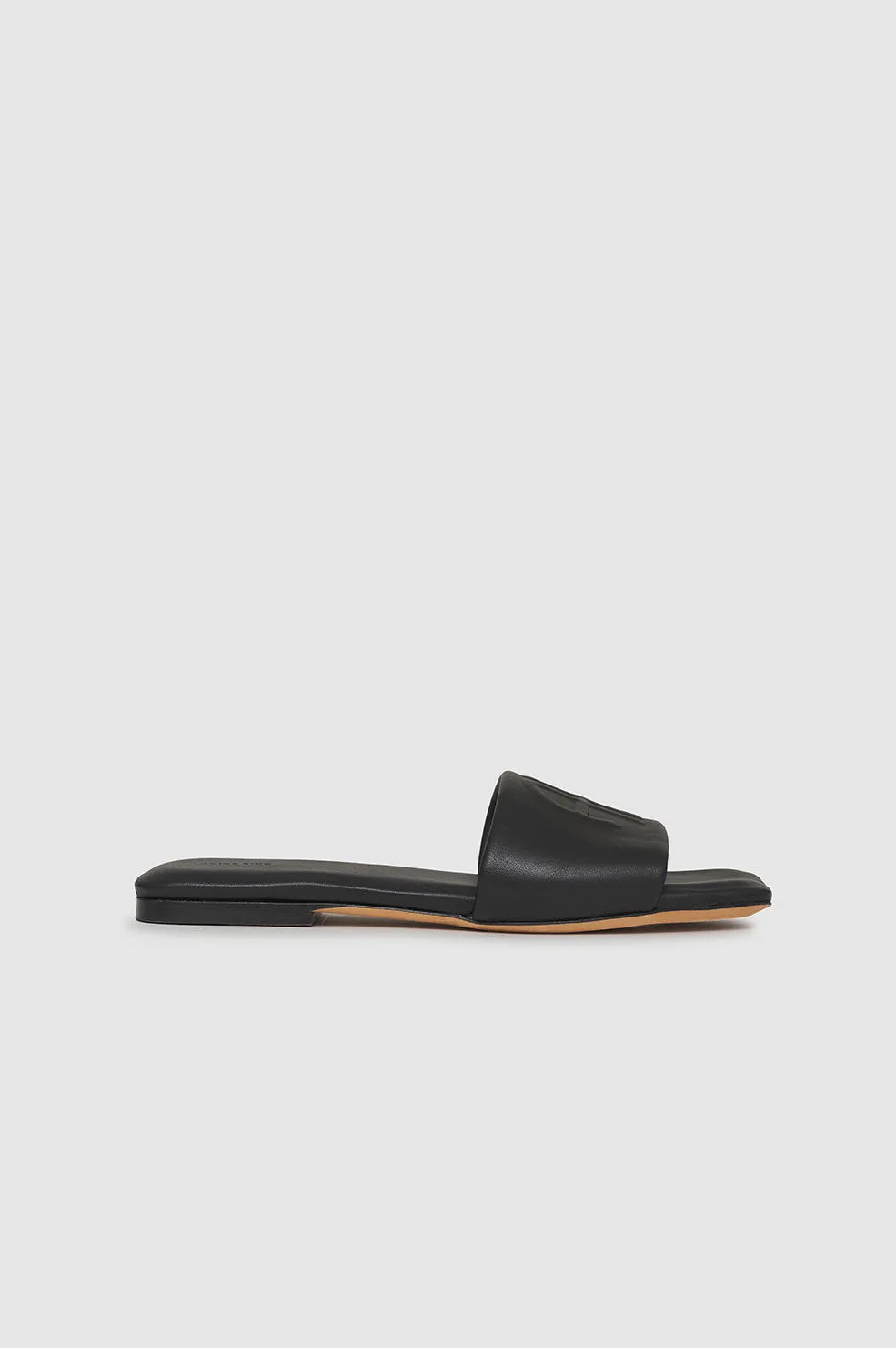 Ria Slides - Black Monogram