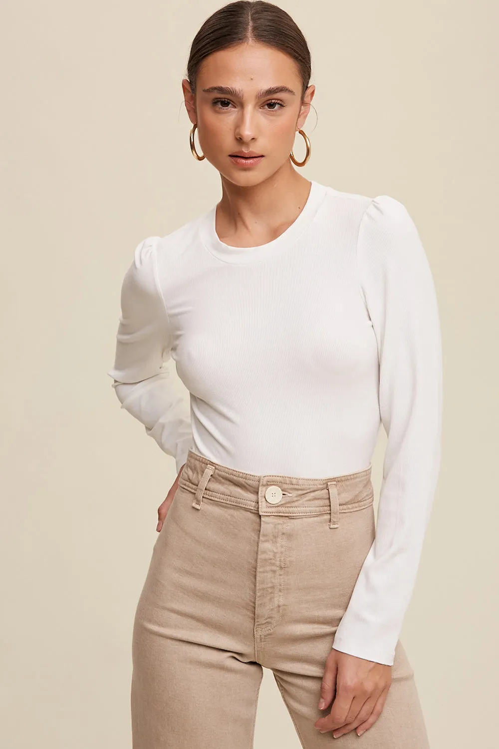 Ribbed Long Sleeve Top