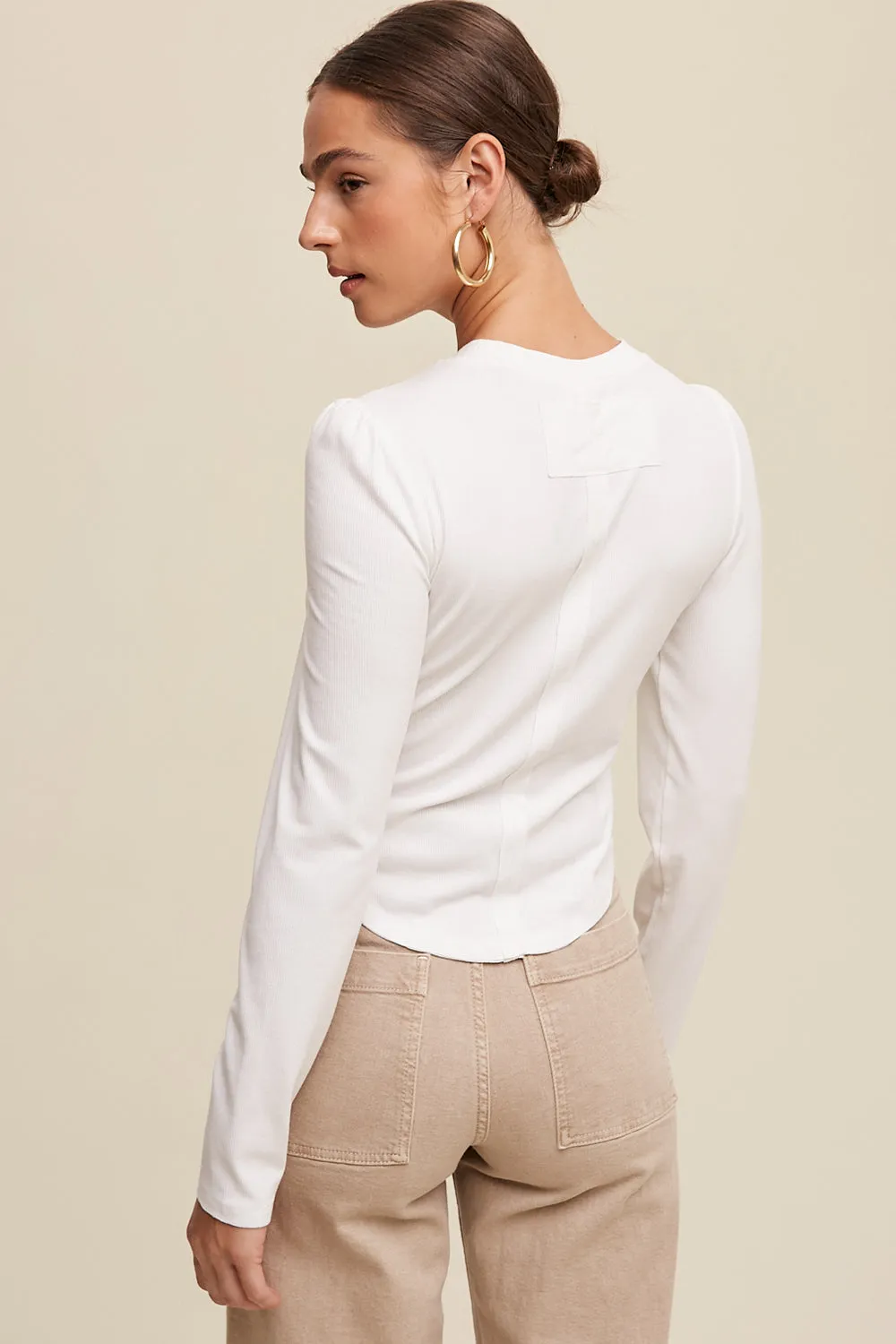 Ribbed Long Sleeve Top