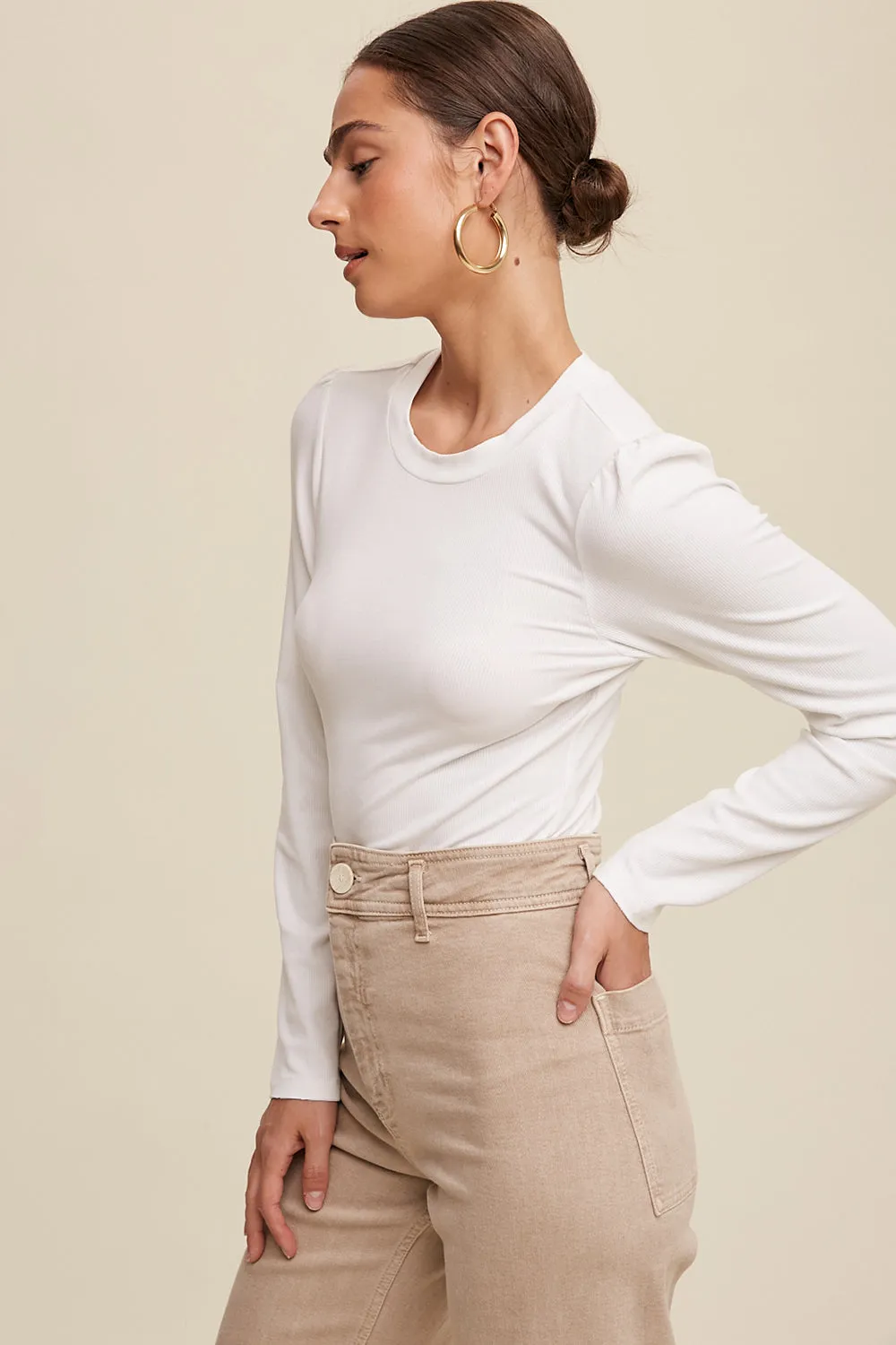 Ribbed Long Sleeve Top