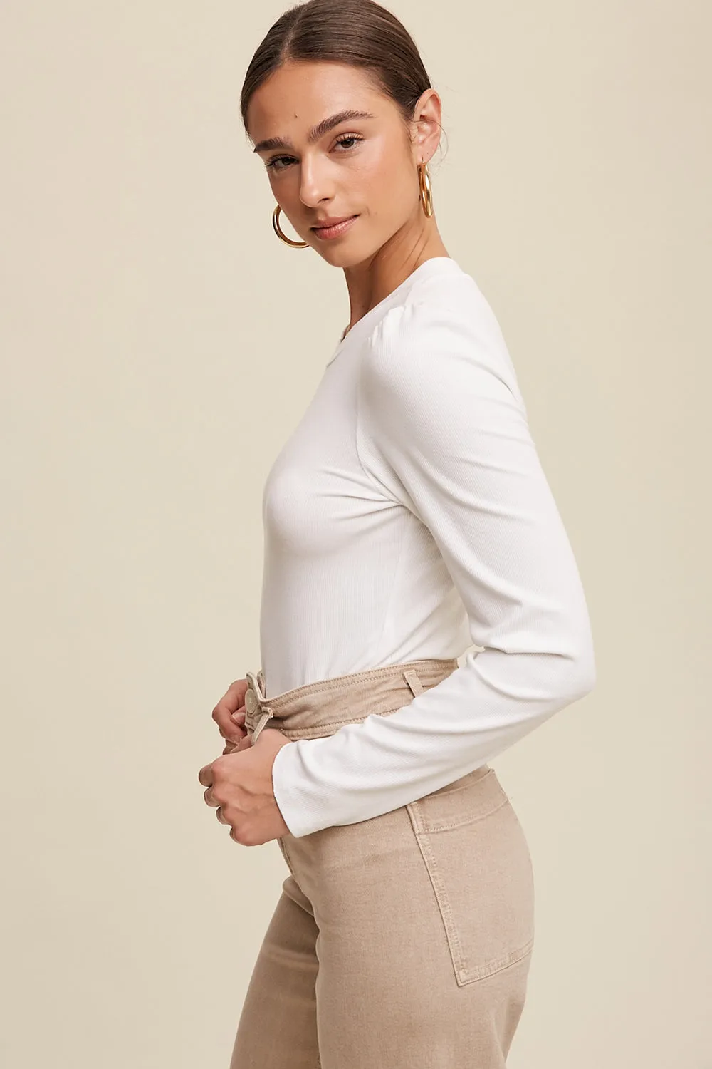 Ribbed Long Sleeve Top