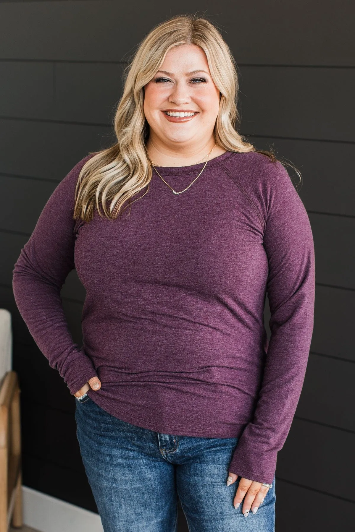 Plum Knit Top