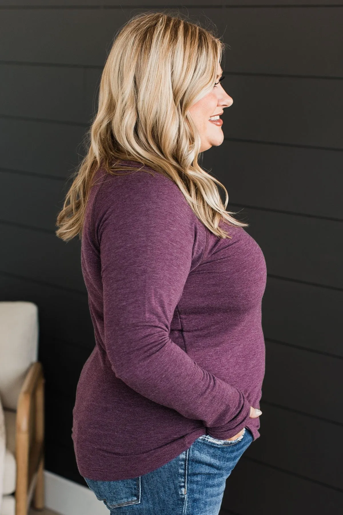 Plum Knit Top