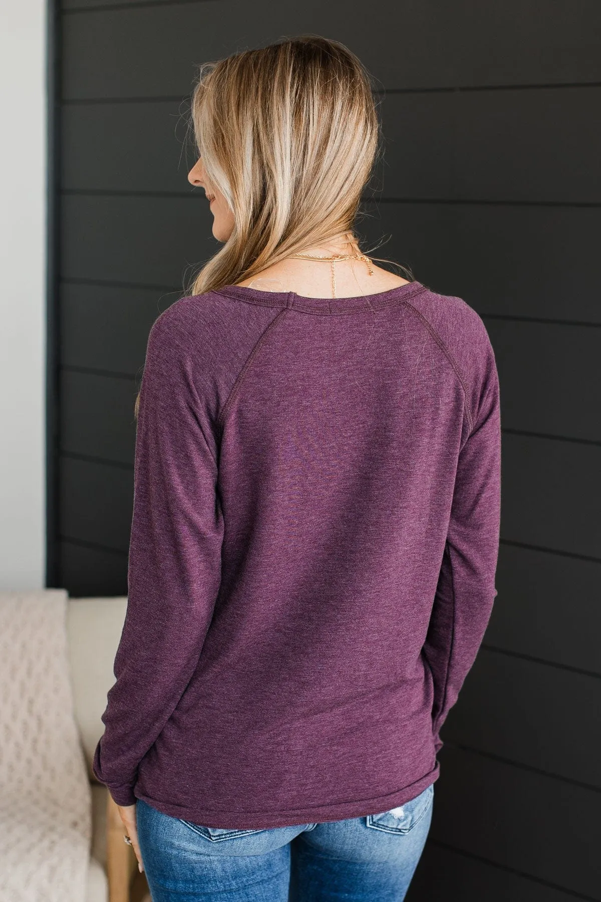 Plum Knit Top