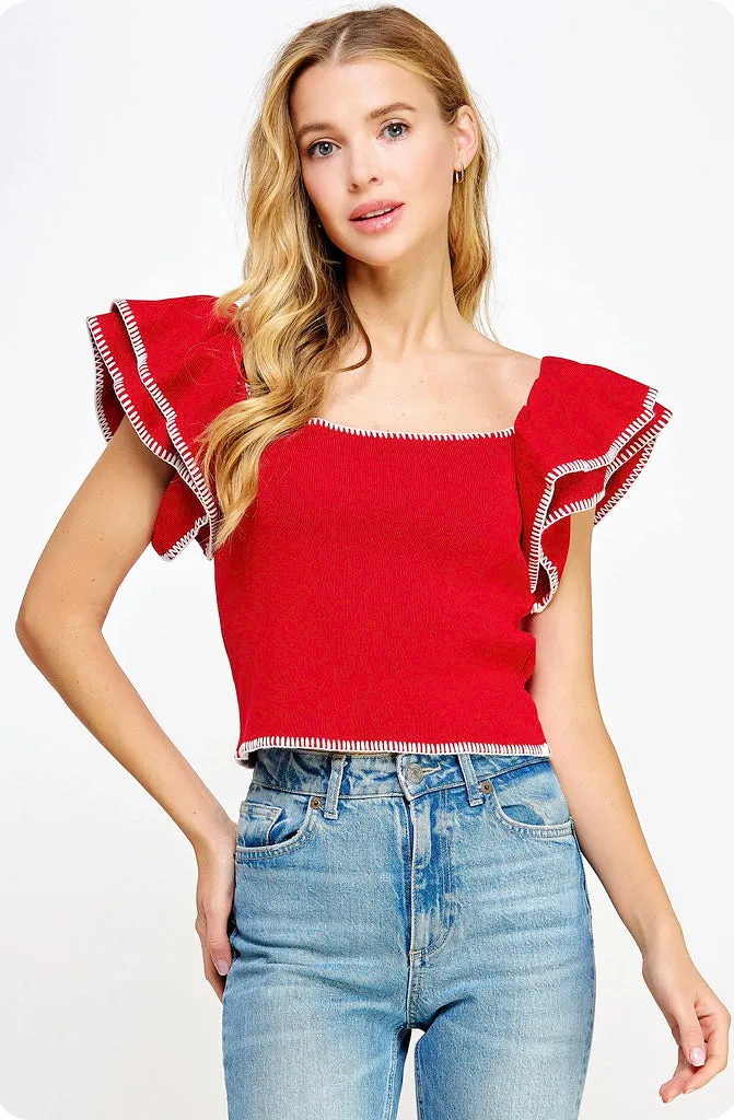 RILEY SQUARE NECK TOP