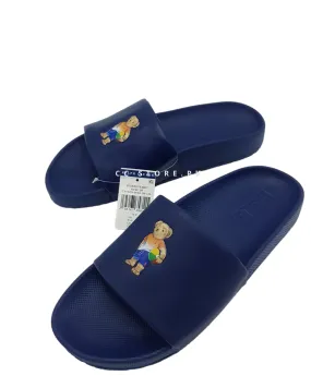 RL Cayson Bear Navy Blue Slides