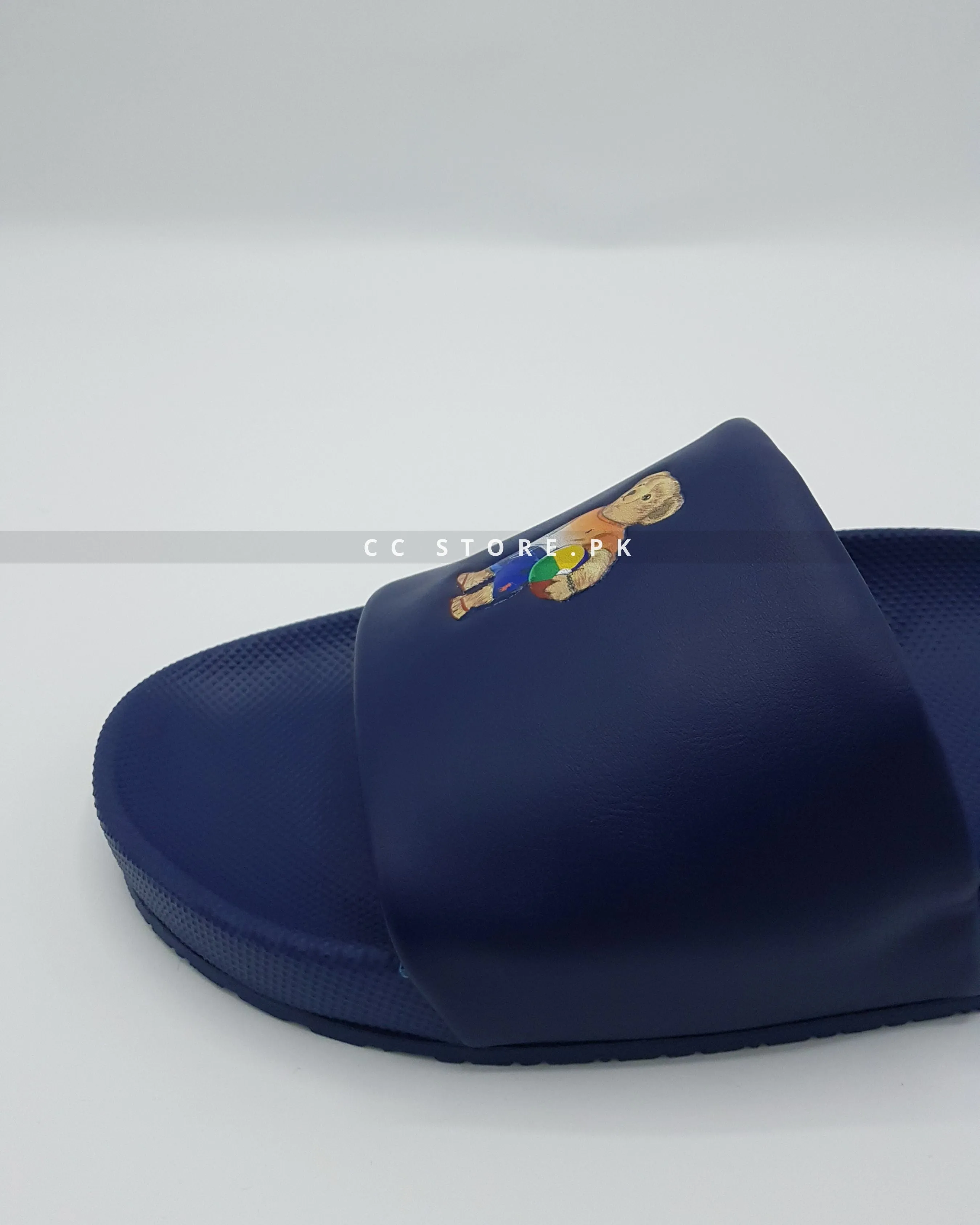 RL Cayson Bear Navy Blue Slides