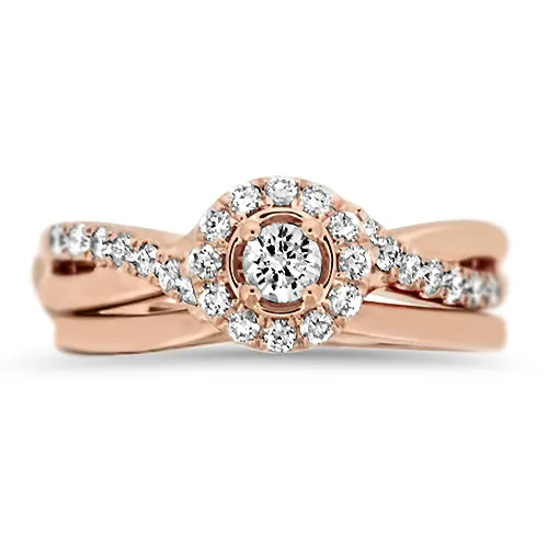 Rose Gold Wedding Set