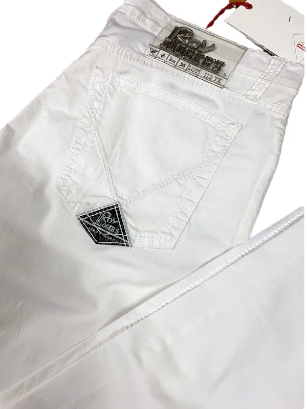 Roy Rogers White Cotton Jeans - Medium Rise