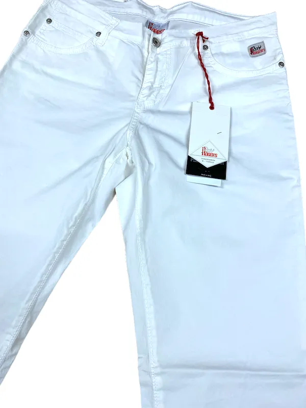 Roy Rogers White Cotton Jeans - Medium Rise