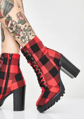 Rule Breakin' Plaid Boots