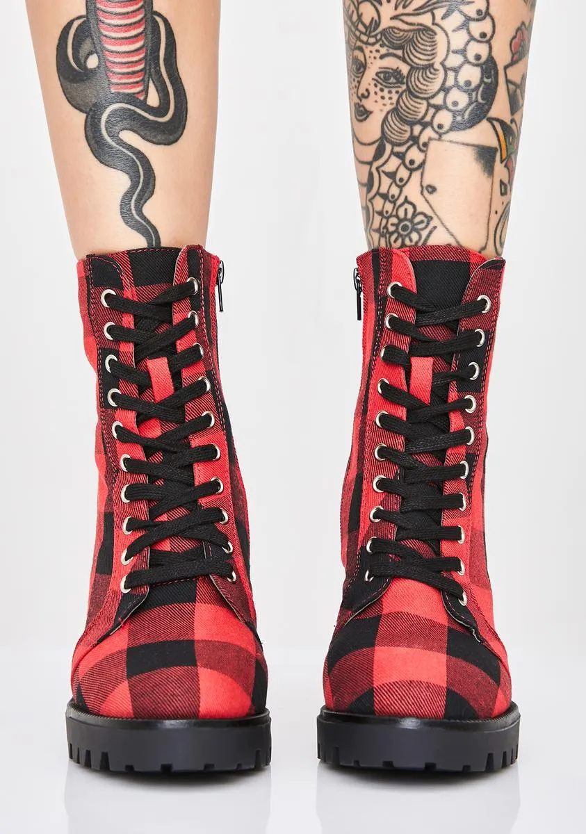 Rule Breakin' Plaid Boots