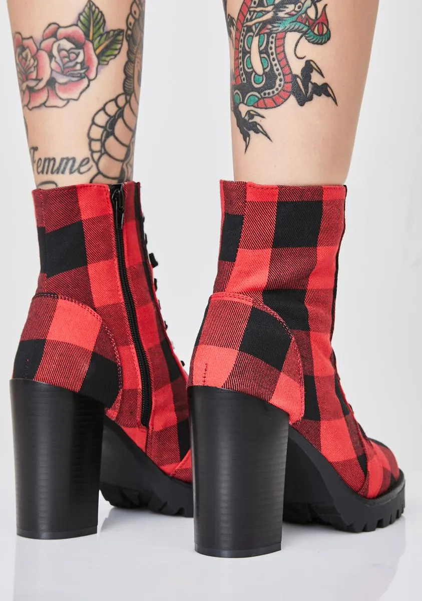 Rule Breakin' Plaid Boots