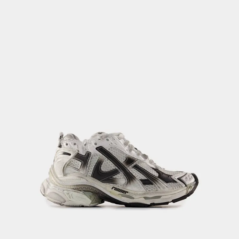 Runner Sneakers - Balenciaga - Synthetic - White/Black