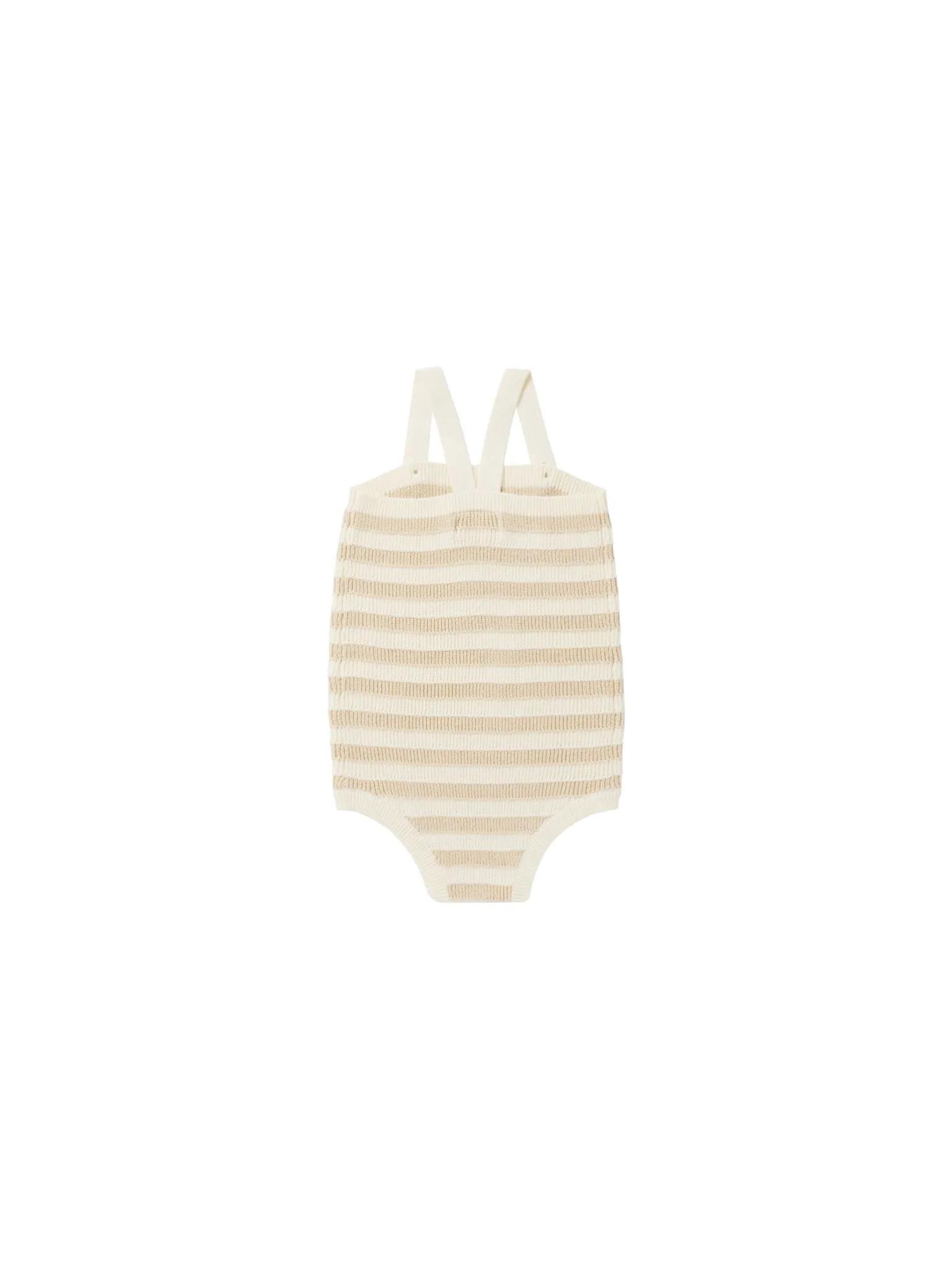 Sand Stripe Knit Baby Romper by Rylee & Cru