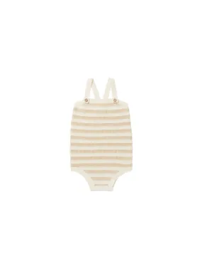 Sand Stripe Knit Baby Romper by Rylee & Cru